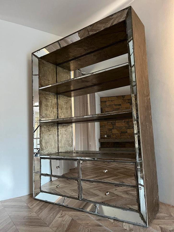 Unieke design kast met 4 lades - Eyecatcher!, Huis en Inrichting, Kasten | Boekenkasten, Zo goed als nieuw, 100 tot 150 cm, 200 cm of meer