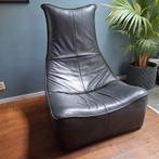 Comfortabele design loungestoel, Ophalen, Zo goed als nieuw, 75 tot 100 cm, Leer