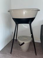 Baby badje met luieremmer beige/zwart, Gebruikt, Badje, Standaard, Ophalen