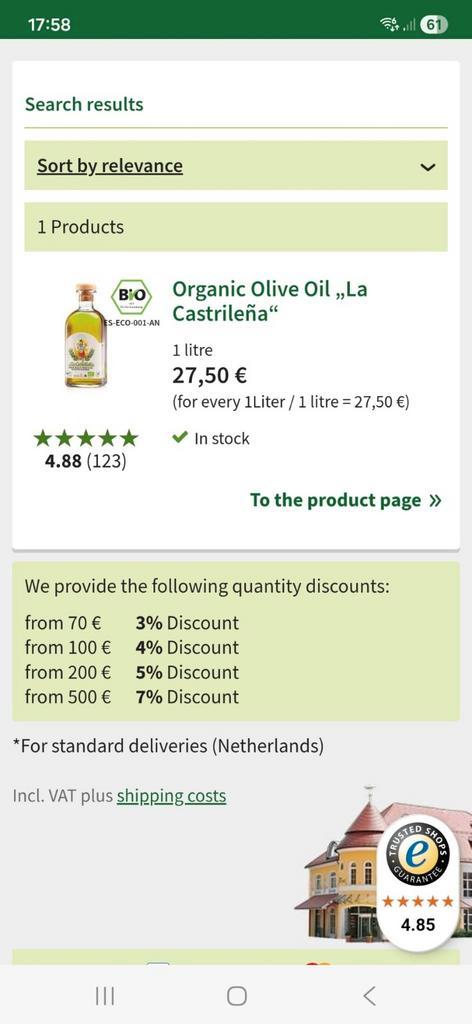 Spaanse Olijfolie Extra Vierge - La Castrileña I have 6, Diversen, Levensmiddelen, Ophalen of Verzenden