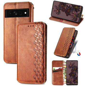 Luxe PU Lederen Wallet Case Set voor Pixel 7 Pro _ Bruin beschikbaar voor biedingen