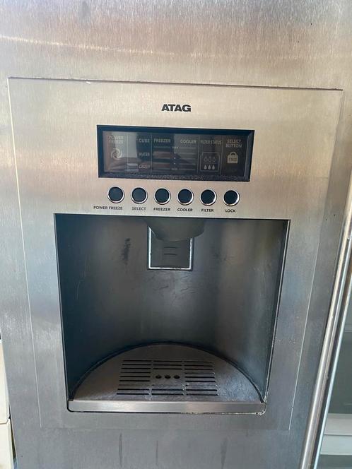 Atag Koel-vrieskast met Ijsmachine, Witgoed en Apparatuur, Koelkasten en IJskasten, Gebruikt, Met aparte vriezer, 200 liter of meer