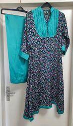Maat 158/164 zijde pak indiase Marokkaanse jurk broek blauw, Kinderen en Baby's, Ophalen of Verzenden, Zo goed als nieuw, Overige typen