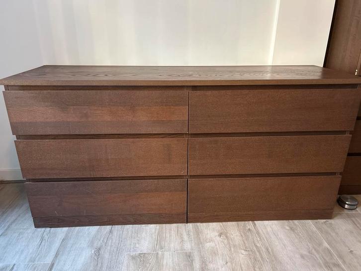IKEA MALM ladeblok met 6 lades, Huis en Inrichting, Kasten | Ladekasten, Zo goed als nieuw, Minder dan 100 cm, 50 tot 100 cm, 25 tot 50 cm