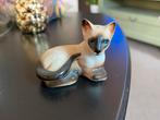 Beeldje Siamese kat letterbak Parkiet vogel, Ophalen of Verzenden, Zo goed als nieuw, Dier
