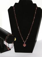 roze goudkleurig setje armband + ketting open gewerkt hartje, Marktplaats@koningsieraden.nl, Overige materialen, Verstelbaar, Verzenden