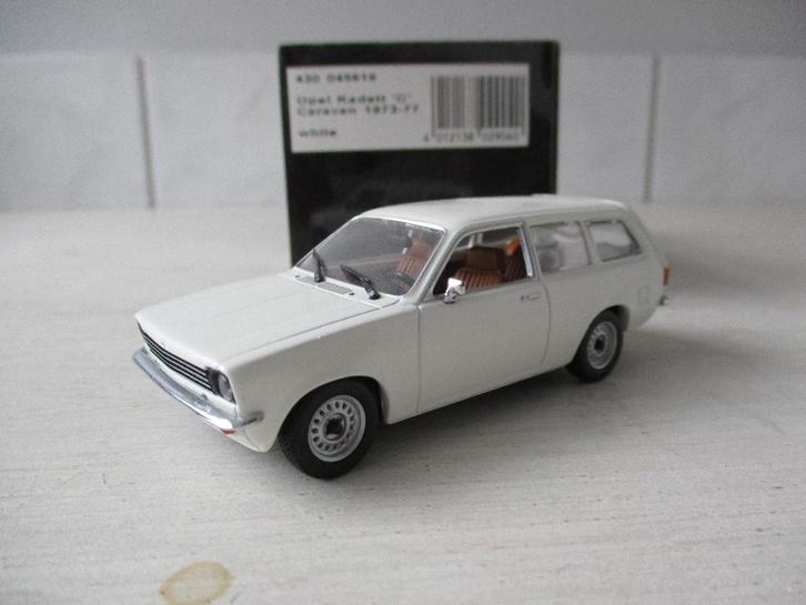 Minichamps Opel Kadett C Caravan 1973-77 White, Hobby en Vrije tijd, Modelauto's | 1:43, Nieuw, Auto, MiniChamps, Ophalen