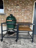 ex-demo Big Green Egg Large in buitenkeuken met accessoires, Big Green Egg (origineel), Houtskool, Ophalen of Verzenden, Zo goed als nieuw