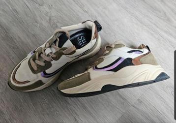 Sneakers Sub55 maat 38 groen/bruin/creme/paars beschikbaar voor biedingen