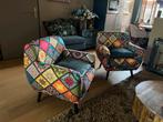 2 fauteuils met vrolijk motief, Huis en Inrichting, Ophalen, Eenpersoons, 75 tot 100 cm, Zo goed als nieuw