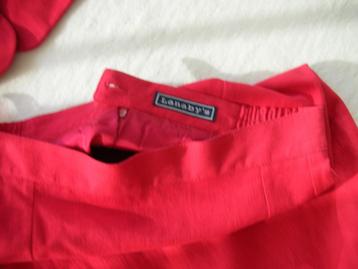 LANABY'S rok/koker/rechte rok katoen rood 38 NIEUW beschikbaar voor biedingen
