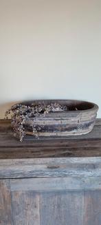 Stoere Olijfbak - Sober en Authentiek, Huis en Inrichting, Ophalen, Rond, Hout