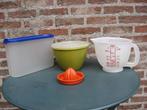 tupperware: ruimtespaarder,voorraadkom,maatbeker, citruspers, Verzenden