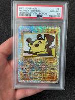 Pokémon PSA 8.5 Mankey Rev. holo #81 legendary collection, Ophalen of Verzenden, Zo goed als nieuw, Losse kaart, Foil