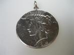 Zilveren Peace One Dollar Munt als Hanger, Anno 1925, Verzenden, Noord-Amerika, Losse munt, Zilver
