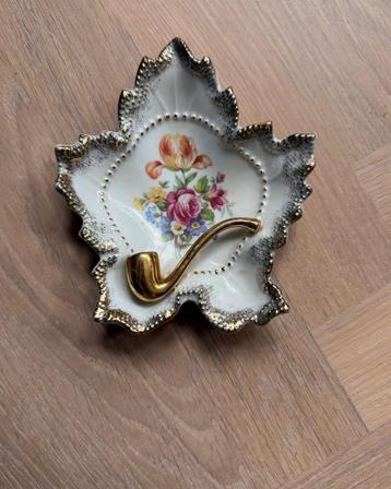Vintage - Martinroda porselein vergulde pijp-asbak beschikbaar voor biedingen