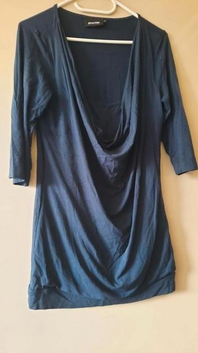 Donkerblauwe trui met los vallende hals, Kleding | Dames, Truien en Vesten, Zo goed als nieuw, Blauw, Ophalen of Verzenden