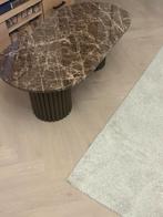 Ovale salontafel marmer, Huis en Inrichting, Tafels | Salontafels, Ophalen, 100 tot 150 cm, 50 tot 100 cm, Zo goed als nieuw