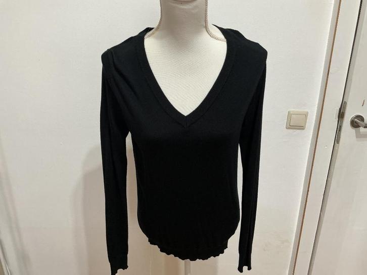 Pescara  trui M nieuw v hals, Kleding | Dames, Truien en Vesten, Nieuw, Maat 38/40 (M), Zwart, Ophalen of Verzenden