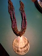 Halssnoer  met parelmoer  hanger, Ophalen of Verzenden, Overige materialen