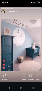 Massief houten babykamer set + Ikea commode, Ophalen, Gebruikt, Jongetje of Meisje