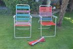 2 vintage campingstoelen / klapstoeltjes merk Lallemand, Caravans en Kamperen, Kampeermeubelen, Ophalen of Verzenden, Gebruikt