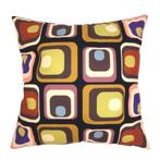 Retro kussenhoes Funky zwart | 45 x 45 cm, Dekussenkraam@gmail.com, Verzenden, Vierkant, Nieuw