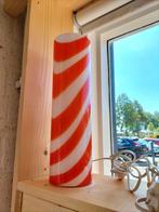 Ilu tafellamp design rood witte swirl strepen, Gebruikt, Geen, Ophalen of Verzenden, Geen