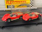 2x Fleischmann Porsche Carrera 6 Slot Cars Racebaan Auto, Ophalen of Verzenden