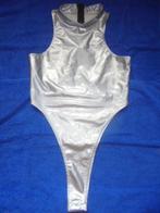 wetlook body, Kleding | Dames, Verzenden, Grijs, Body of Korset