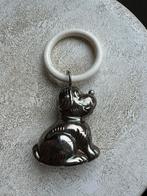 Retro verzilverde rammelaar met bijtring, Antiek en Kunst, Verzenden