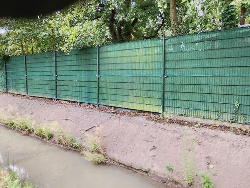 75 Meter Gebruikt Draadmat Hekwerk 200cm Hoog Groen, Tuin en Terras, Tuinhekken en Hekwerk, Gebruikt, Dubbelstaafmat hekwerk, IJzer