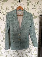 Nukus colbert blazer blauw beige wit small 36, Kleding | Dames, Blauw, Ophalen of Verzenden, Zo goed als nieuw, Jasje