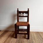 Antieke Spaanse biezen stoel, Ophalen, Gebruikt, Bruin, Vintage