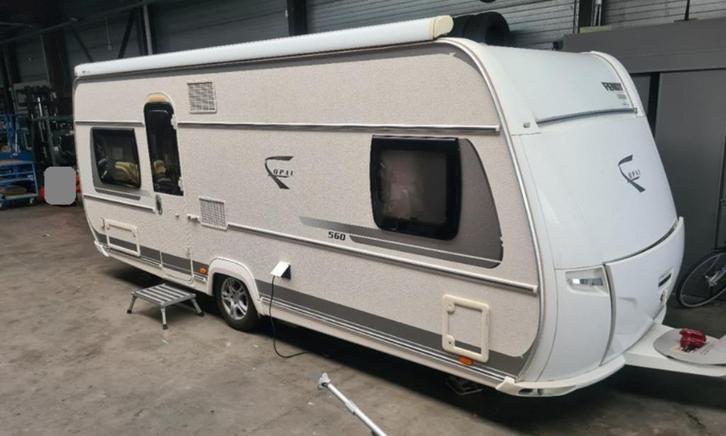 Fendt Opal 560 SRF, bj 2015, Airco-Level sys.-Luifel-Mover, Caravans en Kamperen, Caravans, Particulier, tot en met 4, 1500 - 2000 kg