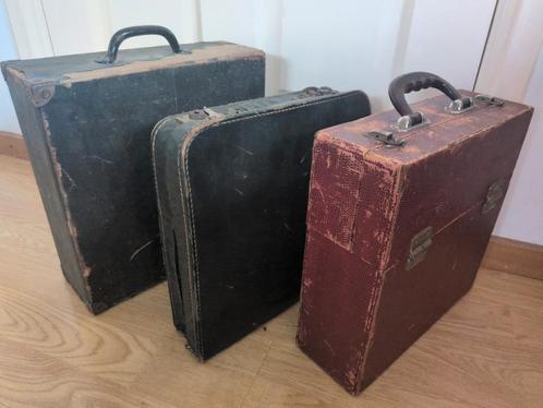 3 platenkoffers specifiek voor 78 toeren 1920-1950, Antiek en Kunst, Antiek | Tv's en Audio, Ophalen of Verzenden