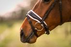 NIEUWE Bruine neusriem - Wit onderlegd met lak, Dieren en Toebehoren, Dressuur, Bitsnbridles.eu@outlook.com, Nieuw, Tijnjeweg 37