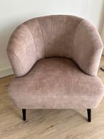 2 fauteuils velvet taupe, Ophalen, Minder dan 75 cm, Zo goed als nieuw, Stof