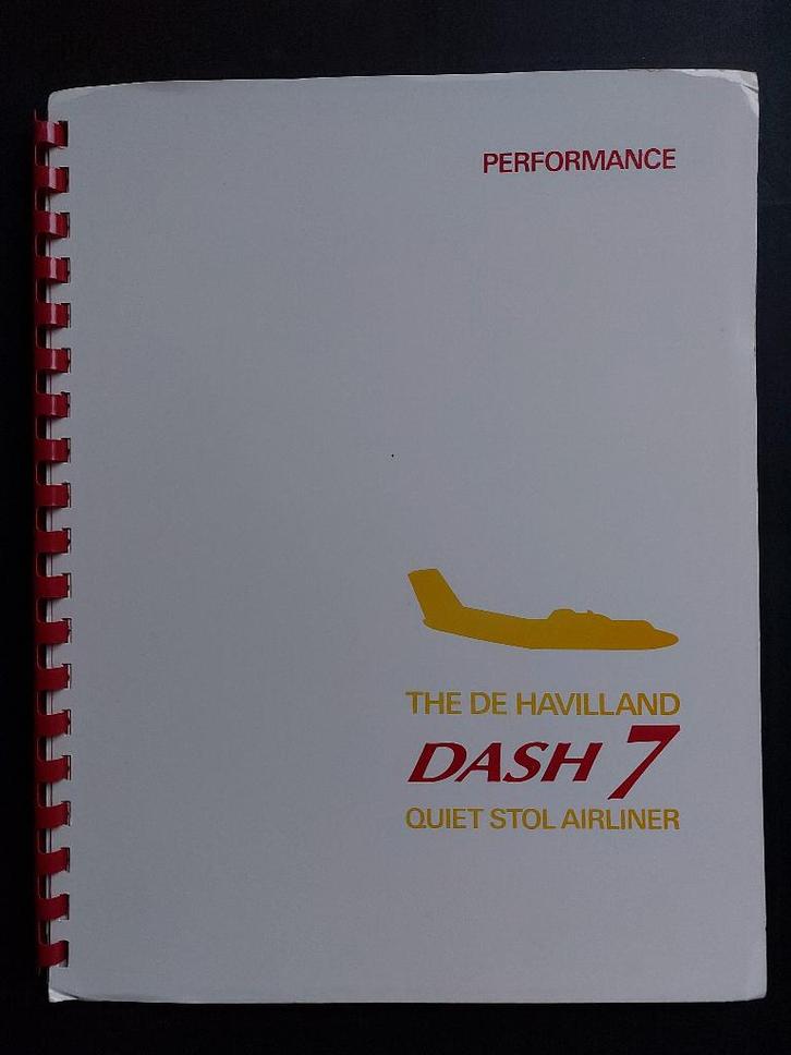 Performance boek van de De Havilland Dash 7 (N167), Verzamelen, Luchtvaart en Vliegtuigspotten, Gebruikt, Boek of Tijdschrift