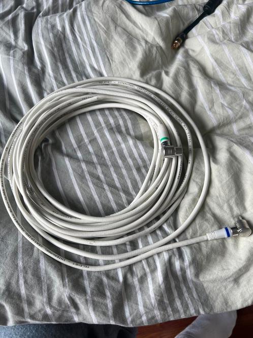 Coaxkabel 10 meter – Technetix / Telenet gecertificeerd, Computers en Software, Pc- en Netwerkkabels, Zo goed als nieuw, Ophalen of Verzenden