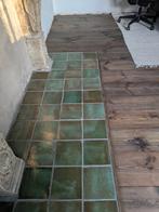 40 stuks oude geglazuurde plavuizen, Doe-het-zelf en Verbouw, Tegels, Ophalen, Keramiek, Minder dan 20 cm, Minder dan 20 cm