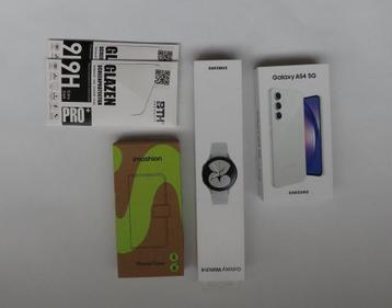 Samsung Galaxy A54 128GB Wit + Samsung Galaxy Watch 4 beschikbaar voor biedingen