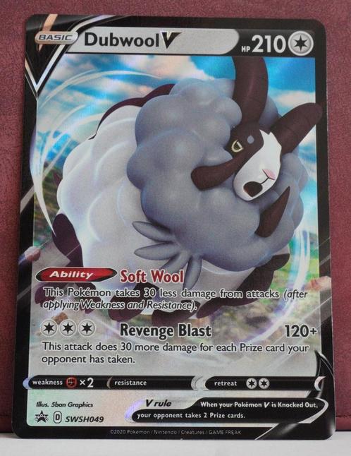 Dubwool V SWSH049 SWSH Black Star Promos Pokémon Kaart, Hobby en Vrije tijd, Verzamelkaartspellen | Pokémon, Nieuw, Losse kaart