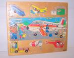 Vintage houten Rolf insteekpuzzel "Vliegveld". Izgs., Kinderen en Baby's, Speelgoed | Kinderpuzzels, Van hout, Minder dan 10 stukjes