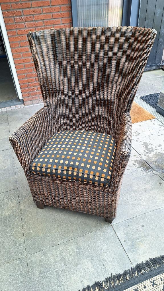 Rieten stoel, Huis en Inrichting, Stoelen, Gebruikt, Eén, Riet of Rotan, Bruin, Ophalen