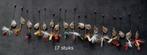 17 stuks Ultra Light Forel-Ruisvoorn-Baarsspinners met vlieg, Ophalen of Verzenden, Nieuw, Complete set
