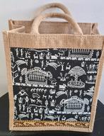 Handgemaakte Jute Tas uit India met Warli print, Sieraden, Tassen en Uiterlijk, Tassen | Damestassen, Ophalen, Nieuw, Beige, Schoudertasje