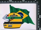 Sticker: Ayrton Senna (1 - Klein), Ophalen of Verzenden, Zo goed als nieuw, Auto of Motor