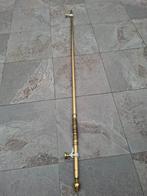 Messing Gordijnroede met ringen, Huis en Inrichting, Stoffering | Gordijnen en Lamellen, Ophalen, Minder dan 50 cm, Gebruikt, Bruin