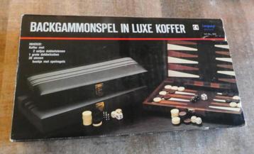 Backgammon luxe grijze Koffer nieuw in doos. beschikbaar voor biedingen